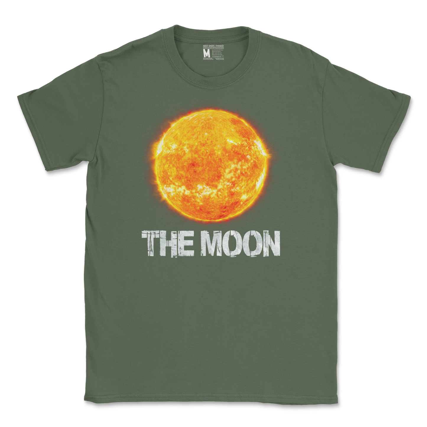 Heavy Blend T-Shirt the moon in MilitaryGreen