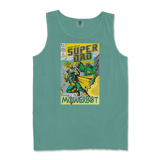 Comfort Colors Tank Top Super Dad in Light-Green