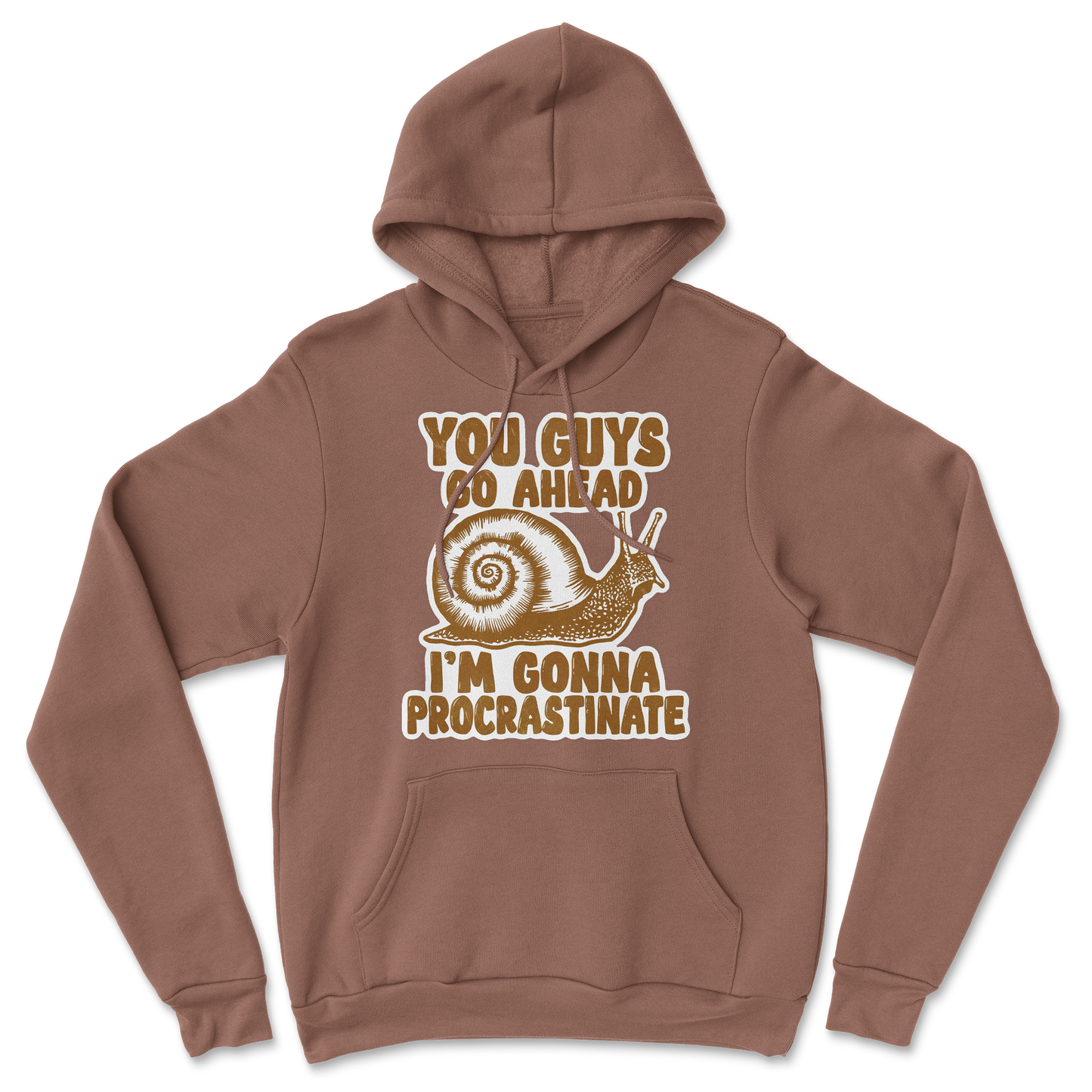 The Nice Shirt Hoodie Procrastinating Snail  in Cocoa