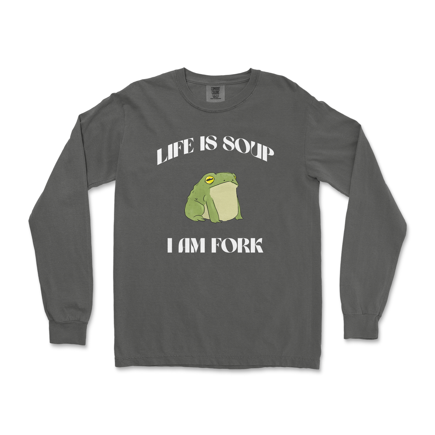 Comfort Colors Long Sleeve Life is Soup in Pepper