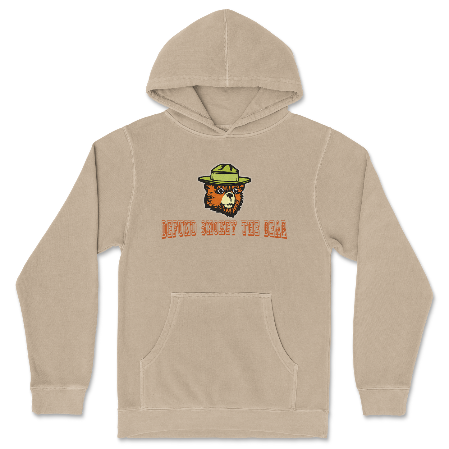 Independent Clothing Co. Hoodie Defund Smokey Bear in Sandstone