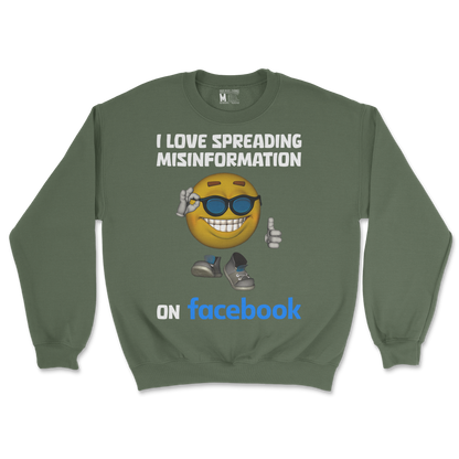 Gildan SoftStyle Crew Neck Spreadin Misinformation in Military Green