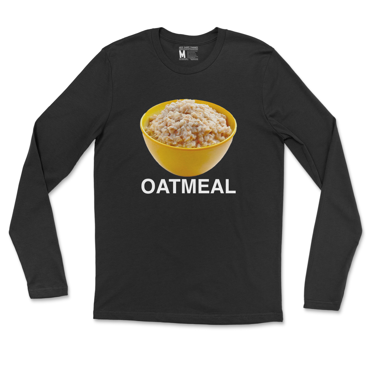 Gildan SoftStyle Long Sleeve Oatmeal in Black