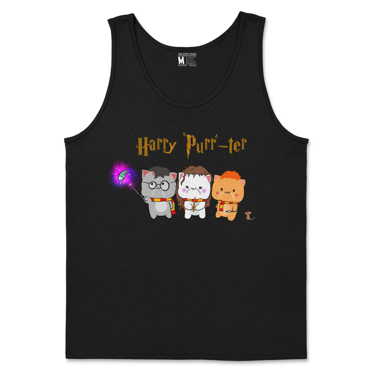 Gildan SoftStyle Tank Top Harry Purrter in Black