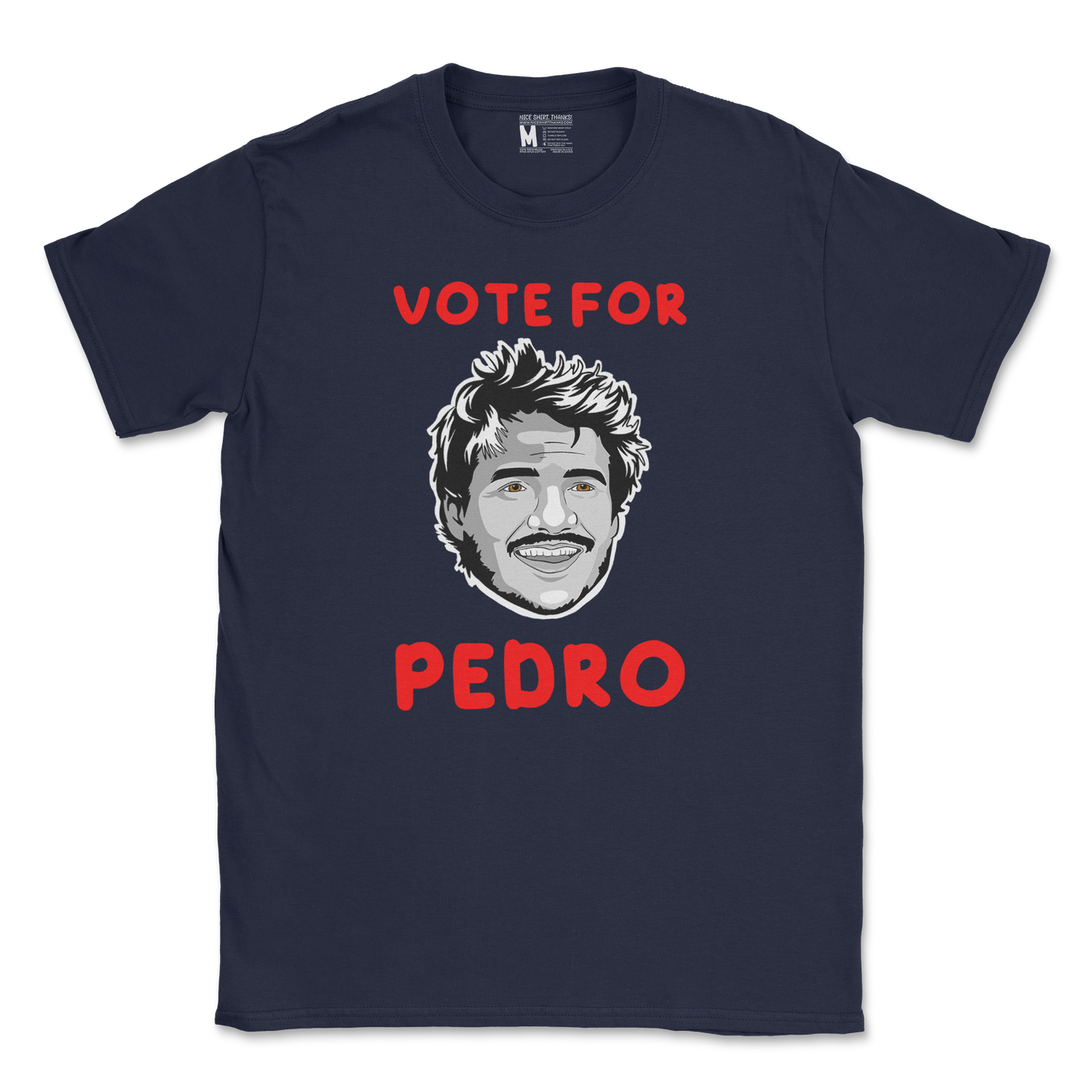 Gildan SoftStyle T-Shirt Vote For Pedro in Navy