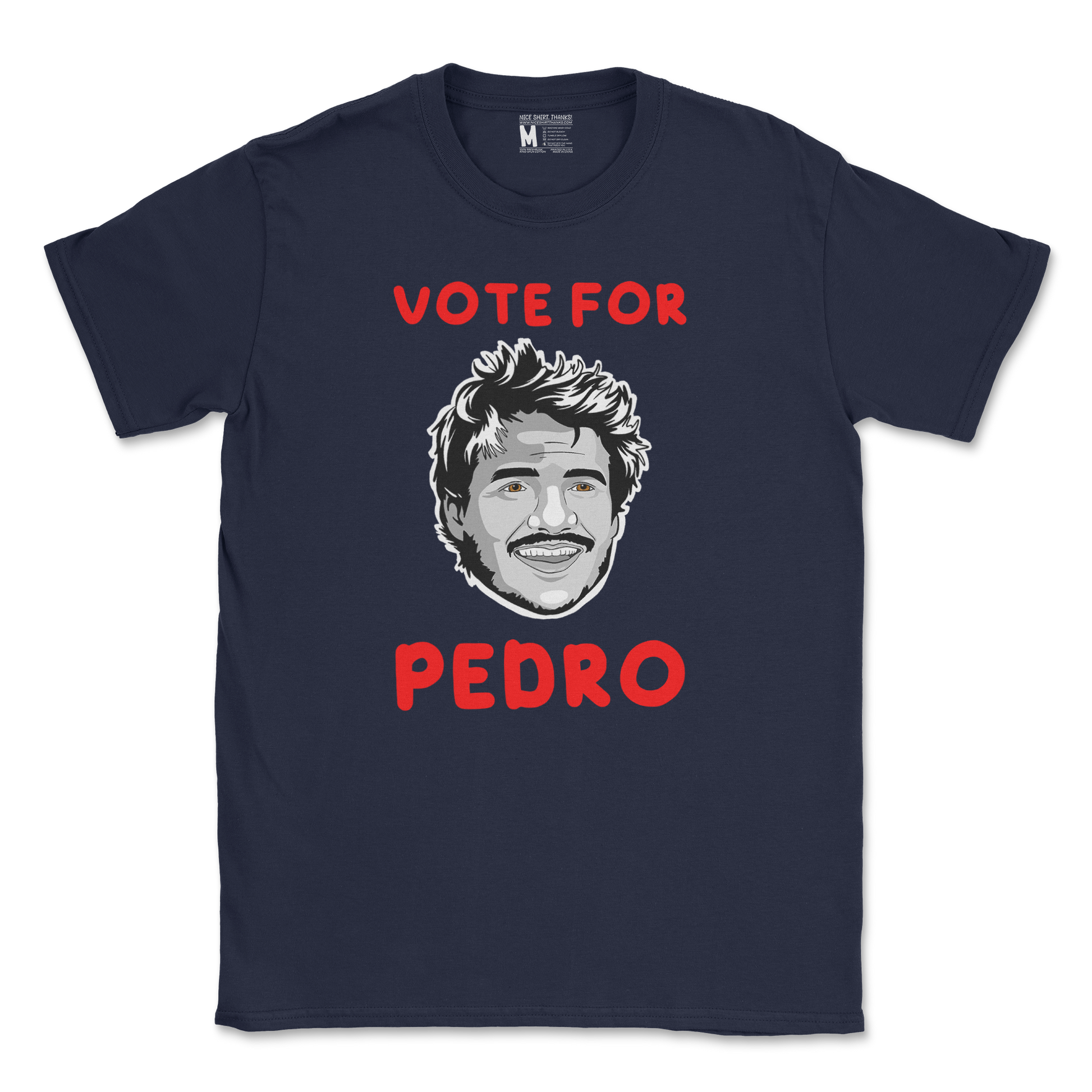 Gildan SoftStyle T-Shirt Vote For Pedro in Navy