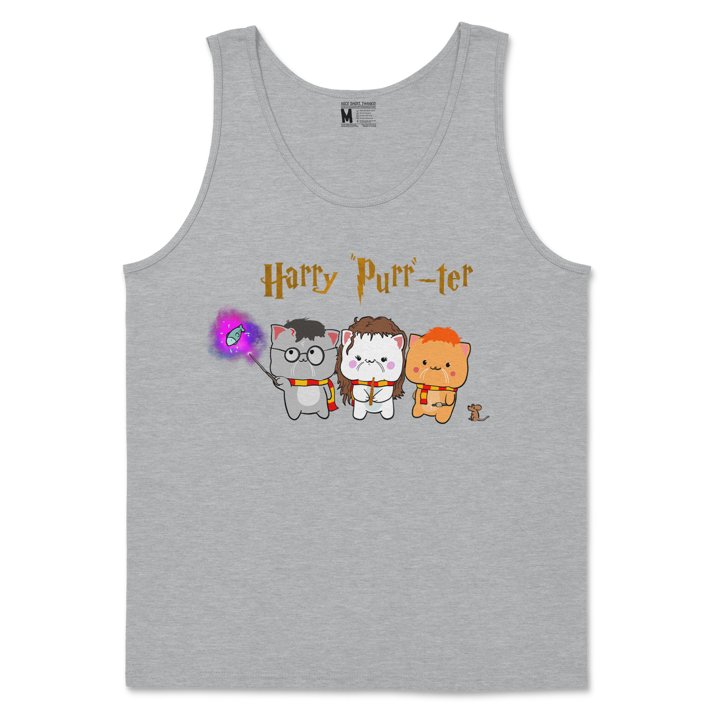 Gildan SoftStyle Tank Top Harry Purrter in Sports Grey