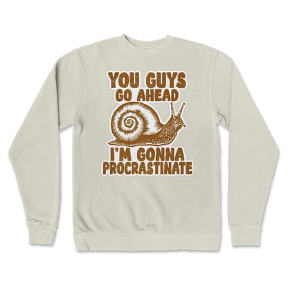 Independent Clothing Co. Crew Neck Procrastinating Snail  in Bone