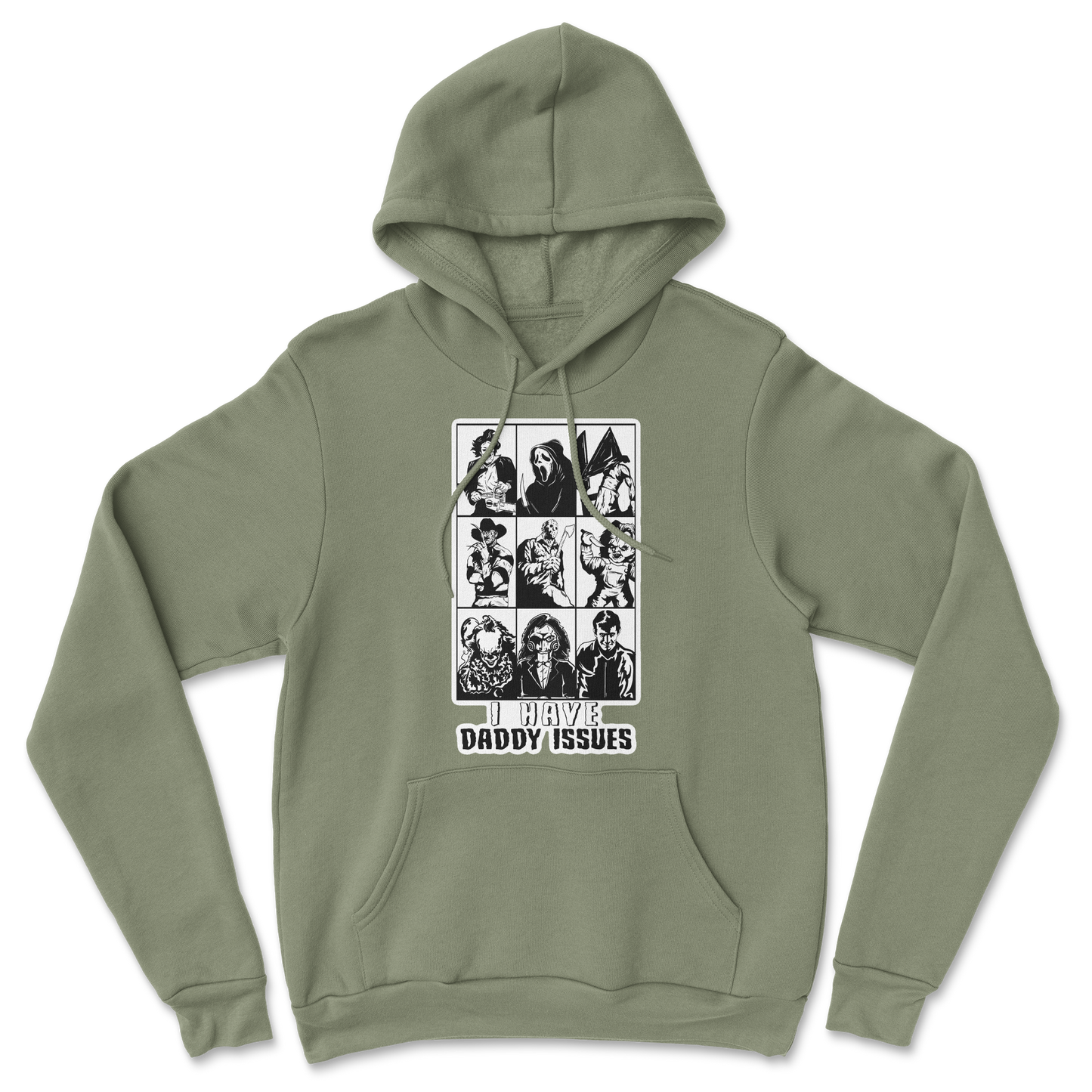 The Nice Shirt Hoodie Daddy Issues  in Military-Green