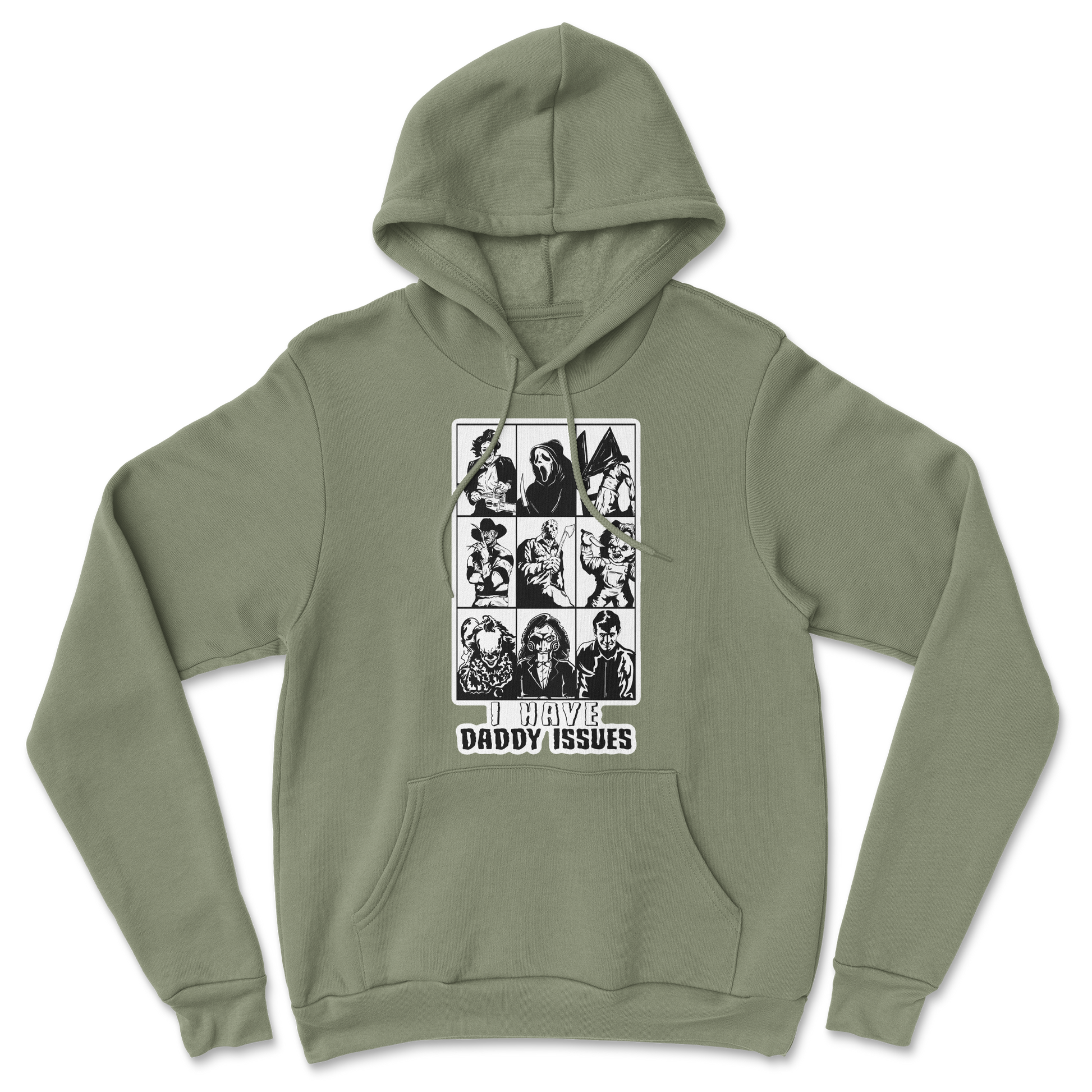 The Nice Shirt Hoodie Daddy Issues  in Military-Green