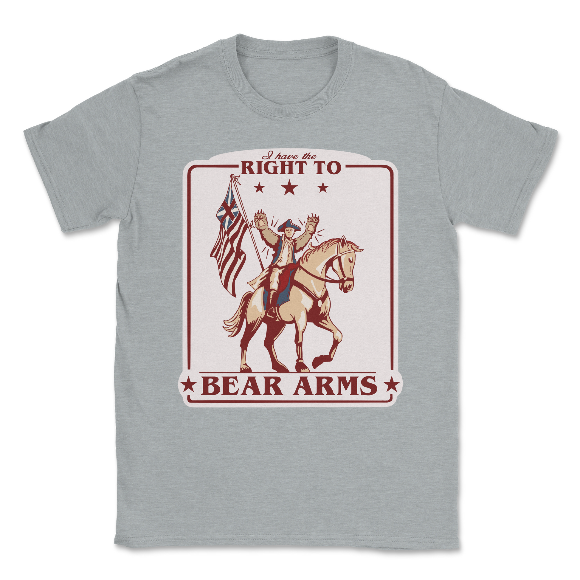 Heavy Blend T-Shirt Right to Bear Arms in Sports Grey