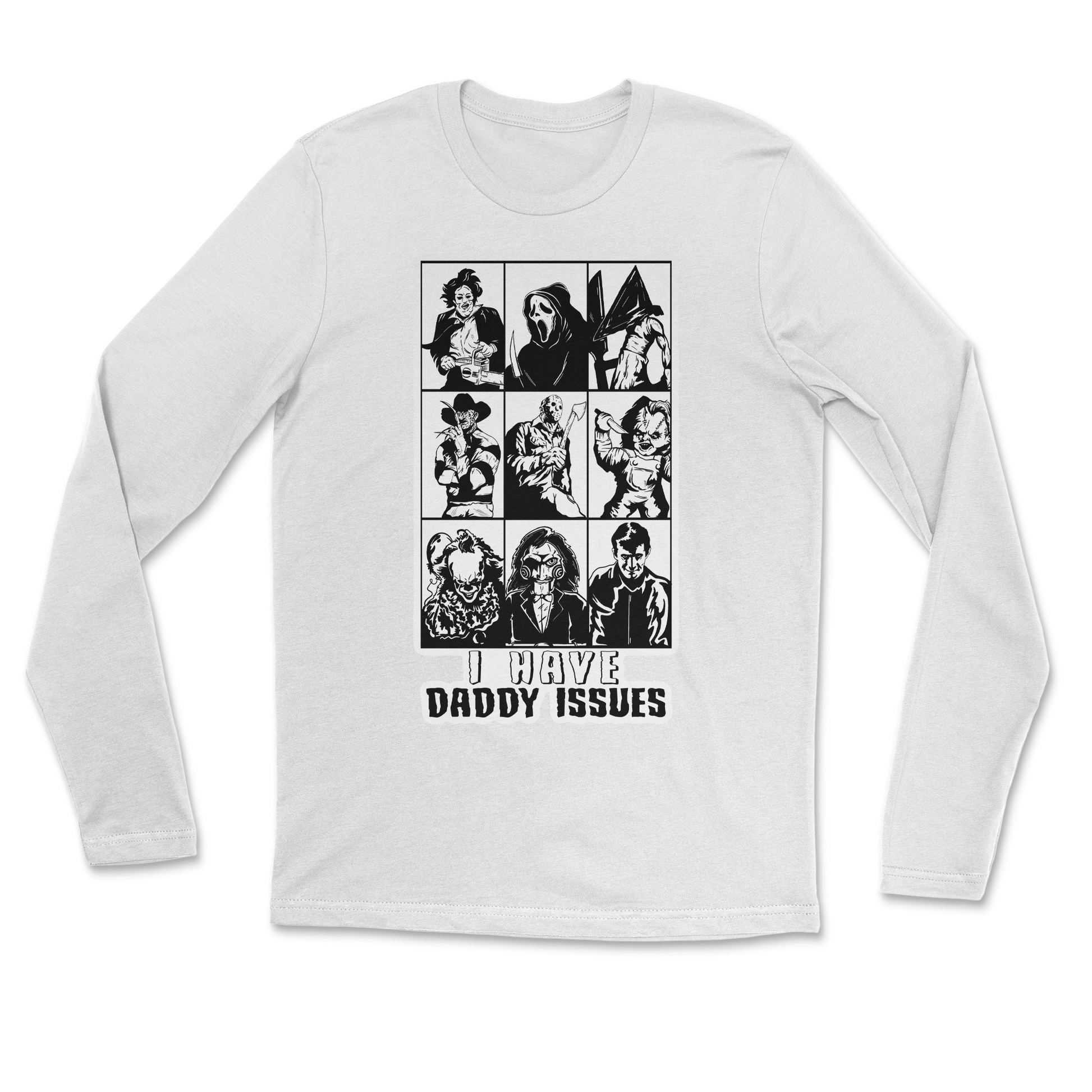 The Nice Shirt Long Sleeve Daddy Issues  in White