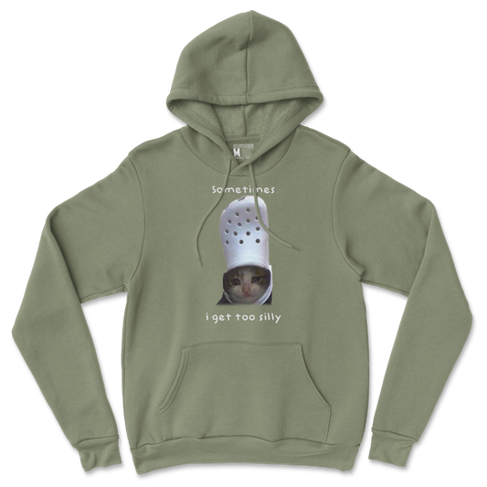 Gildan SoftStyle Hoodie Got Too Silly  in Military-Green