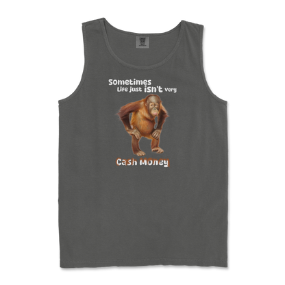 Comfort Colors Tank Top Cash Money Monkey  in Pepper