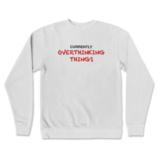 Independent Clothing Co. Crew Neck For Our Lil Overthinker in White