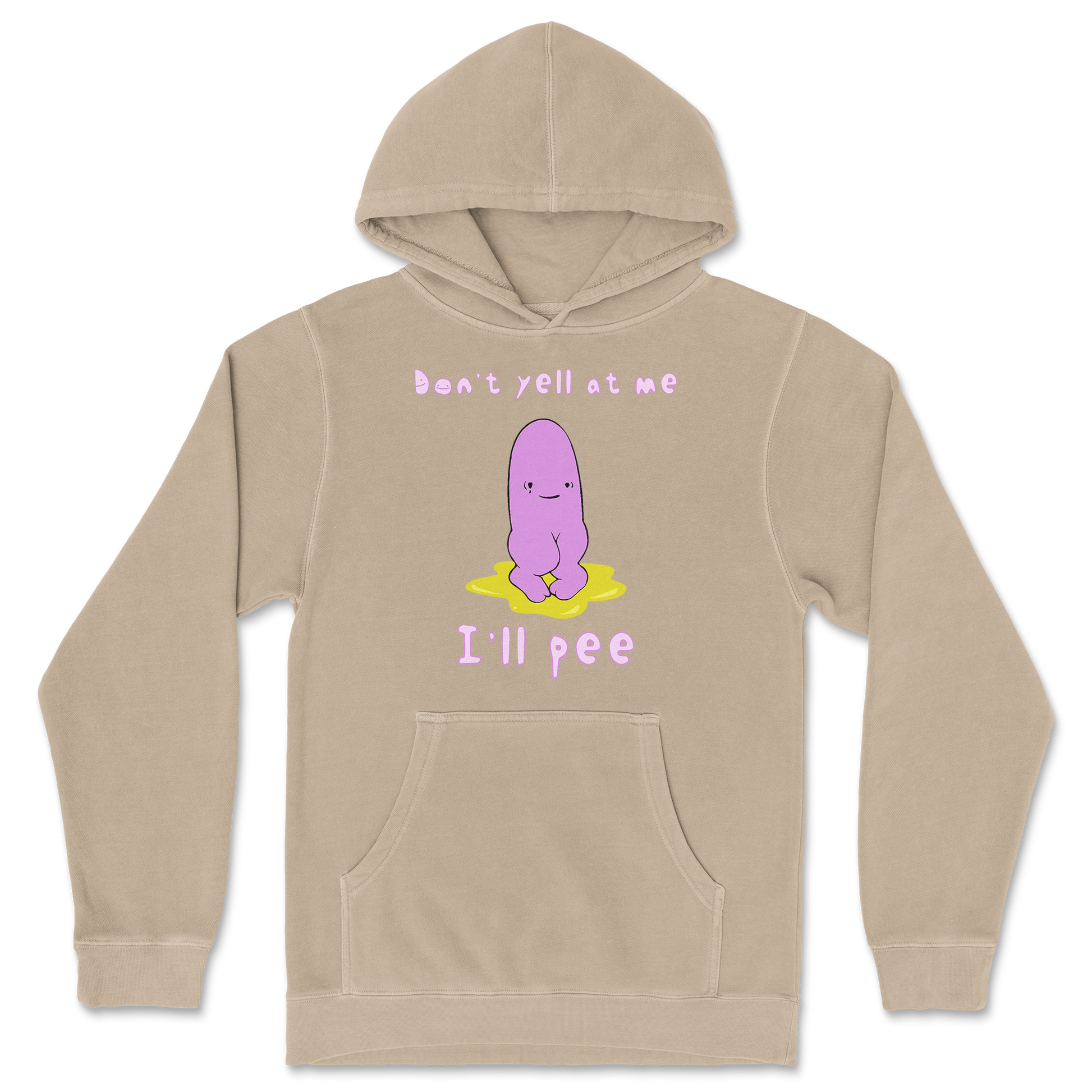 Independent Clothing Co. Hoodie Dont Yell 2 in Sandstone