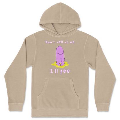 Independent Clothing Co. Hoodie Dont Yell 2 in Sandstone