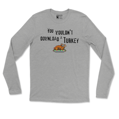 Gildan SoftStyle Long Sleeve Downloadable Turkey  in Heather-Gray