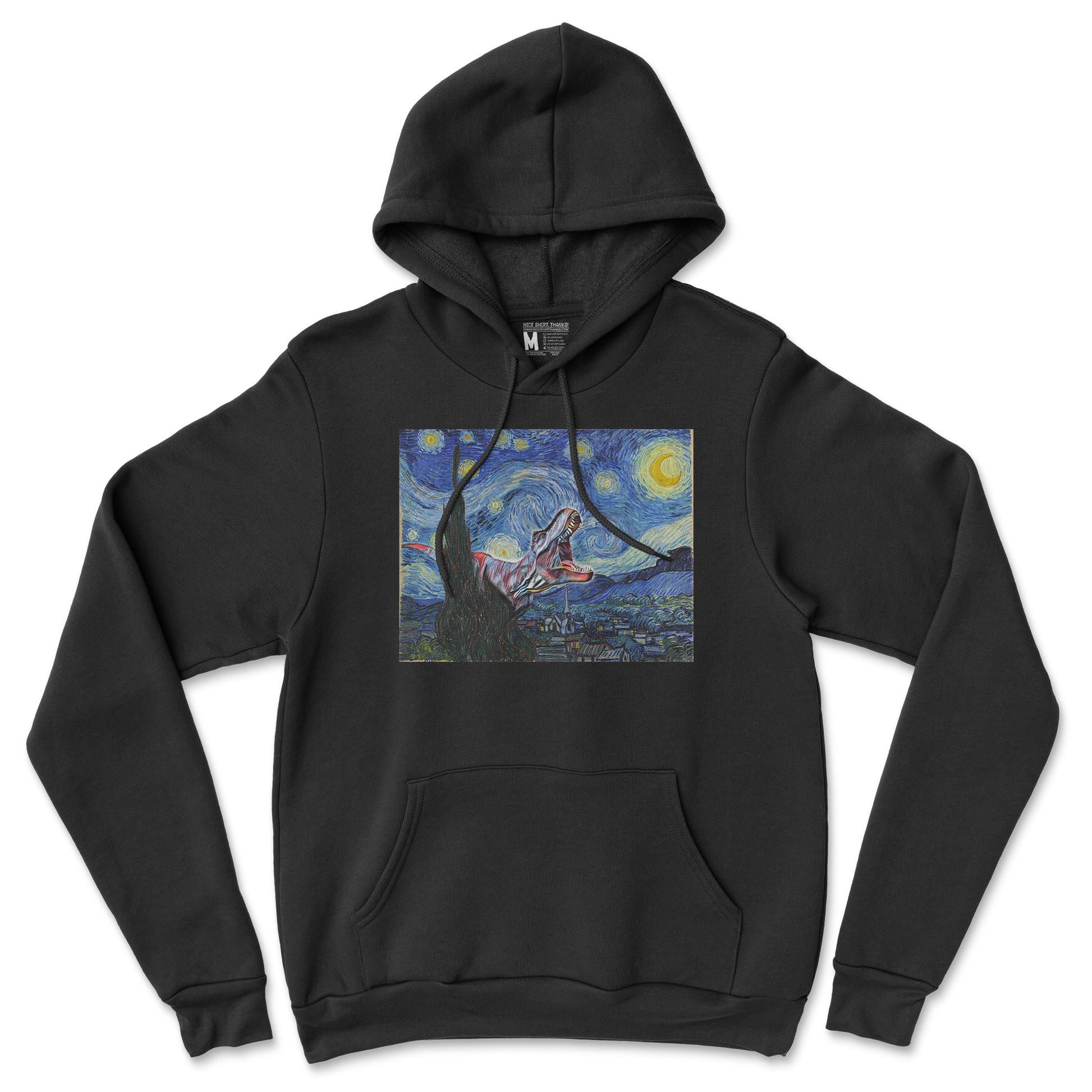 Gildan SoftStyle Hoodie Van Gogh but Cooler in Back