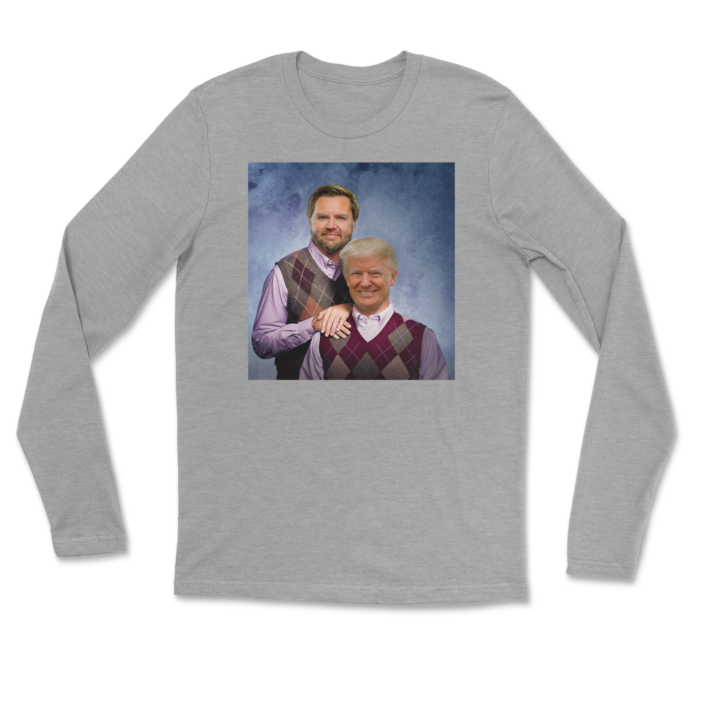 The Nice Shirt Long Sleeve Step Brothers  in Heather-Gray