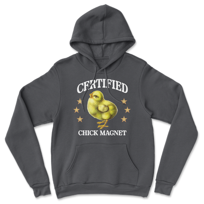 Heavy Blend Hoodie Chick Magnet in Black