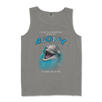 Comfort Colors Tank Top Agony Dolphin in Grey