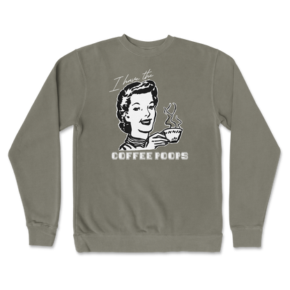 Independent Clothing Co. Crew Neck Coffee Poops  in Army