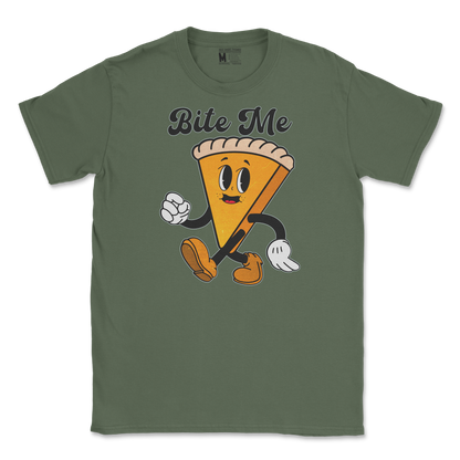 Gildan SoftStyle T-Shirt Bite Me  in Military-Green