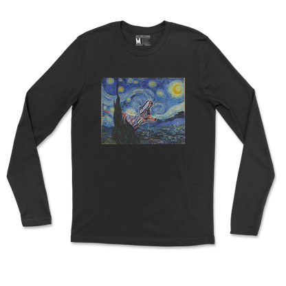 Gildan SoftStyle Long Sleeve Van Gogh but Cooler in Black