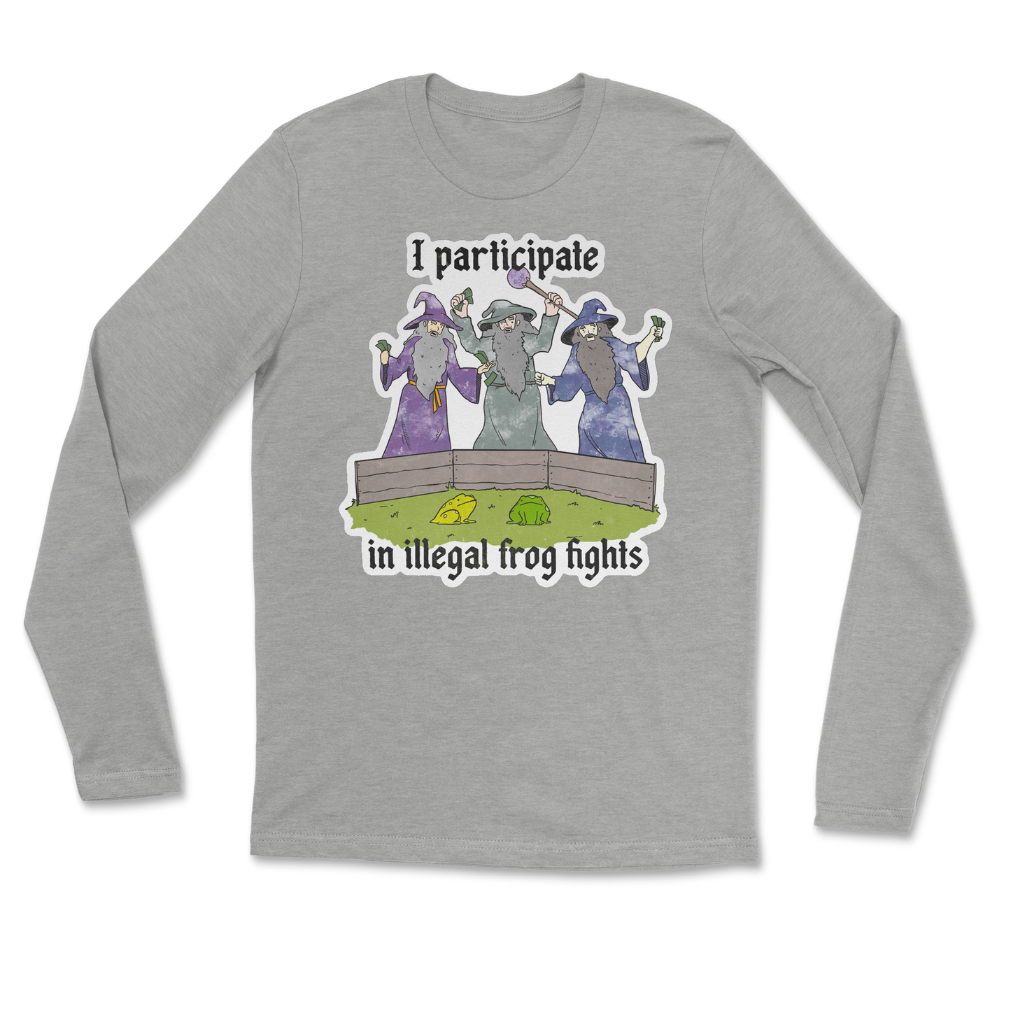 The Nice Shirt Long Sleeve Wizard Activities  in Grey-Heather