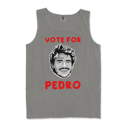 Comfort Colors Tank Top Vote For Pedro in Grey