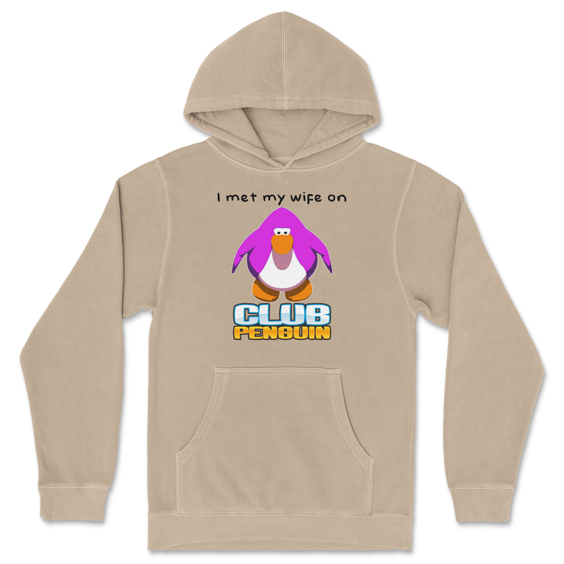 Independent Clothing Co. Hoodie Club Penguin Wife  in Sandstone