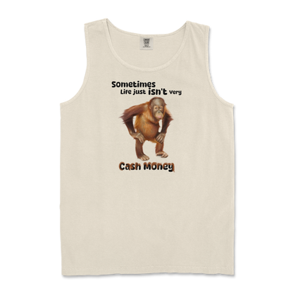 Comfort Colors Tank Top Cash Money Monkey  in Ivory