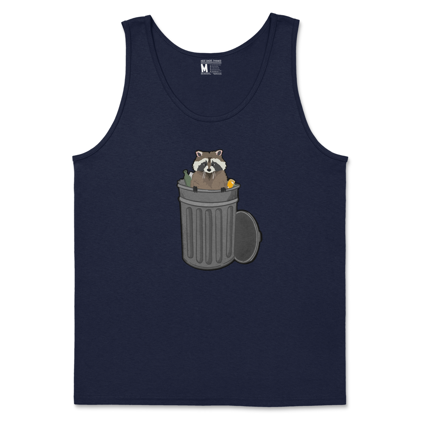 Gildan SoftStyle Tank Top Trash Panda Enthusiast in Navy