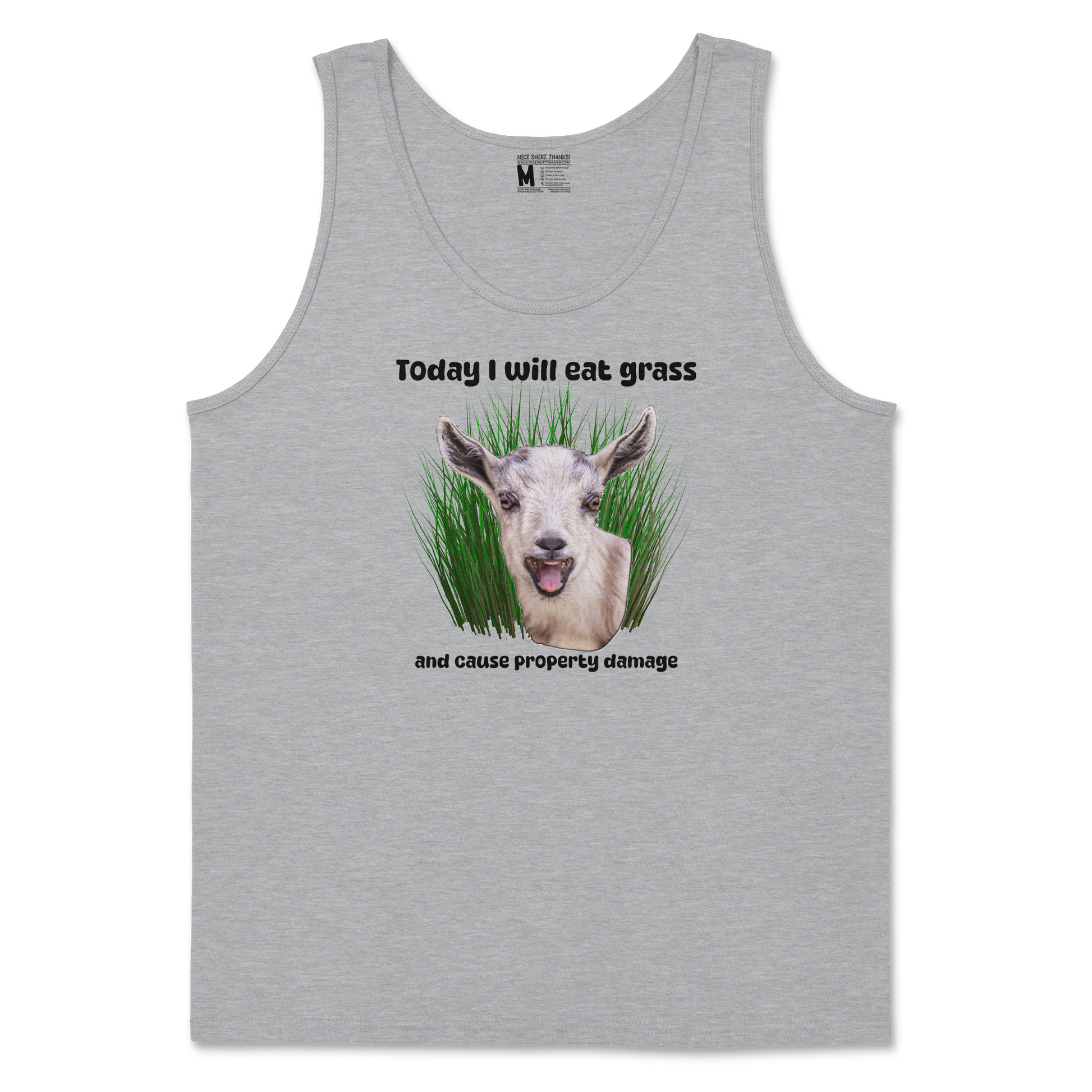 Gildan SoftStyle Tank Top Crazy Goat  in Sport-Grey