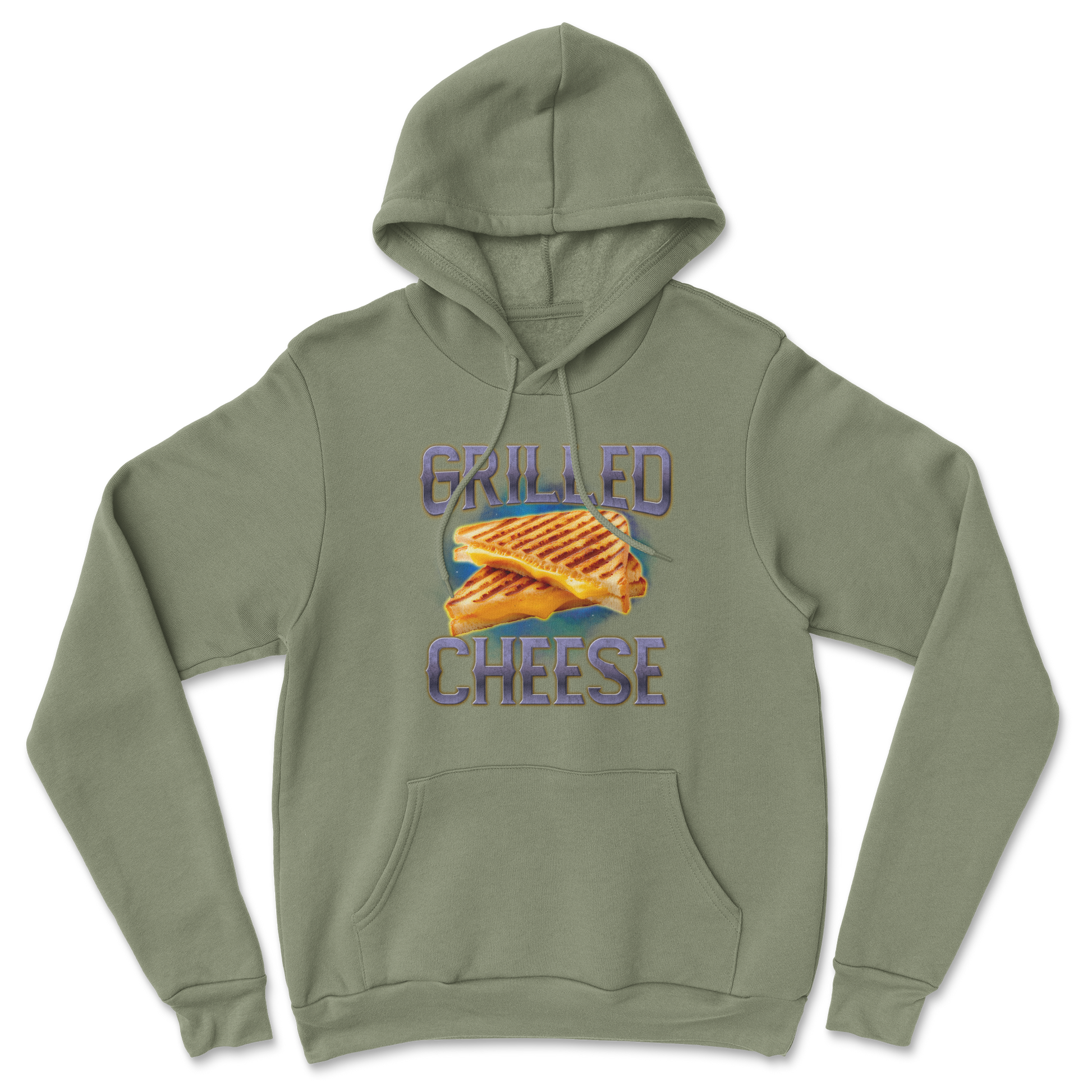 The Nice Shirt Hoodie Grilled Cheese  in Military-Green