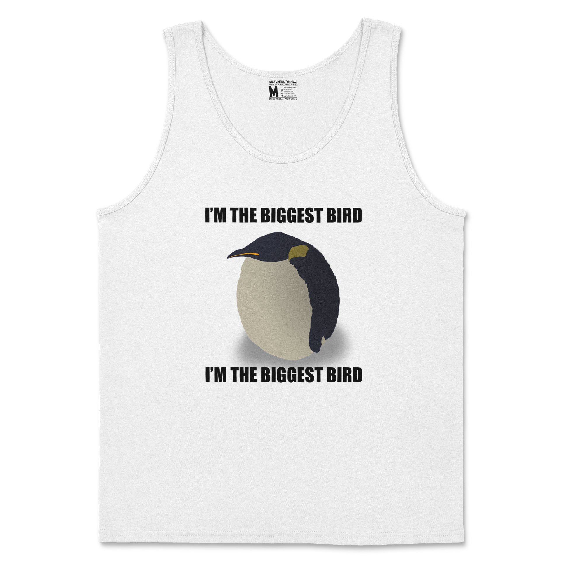 Gildan SoftStyle Tank Top I Am The Biggets Bird in White