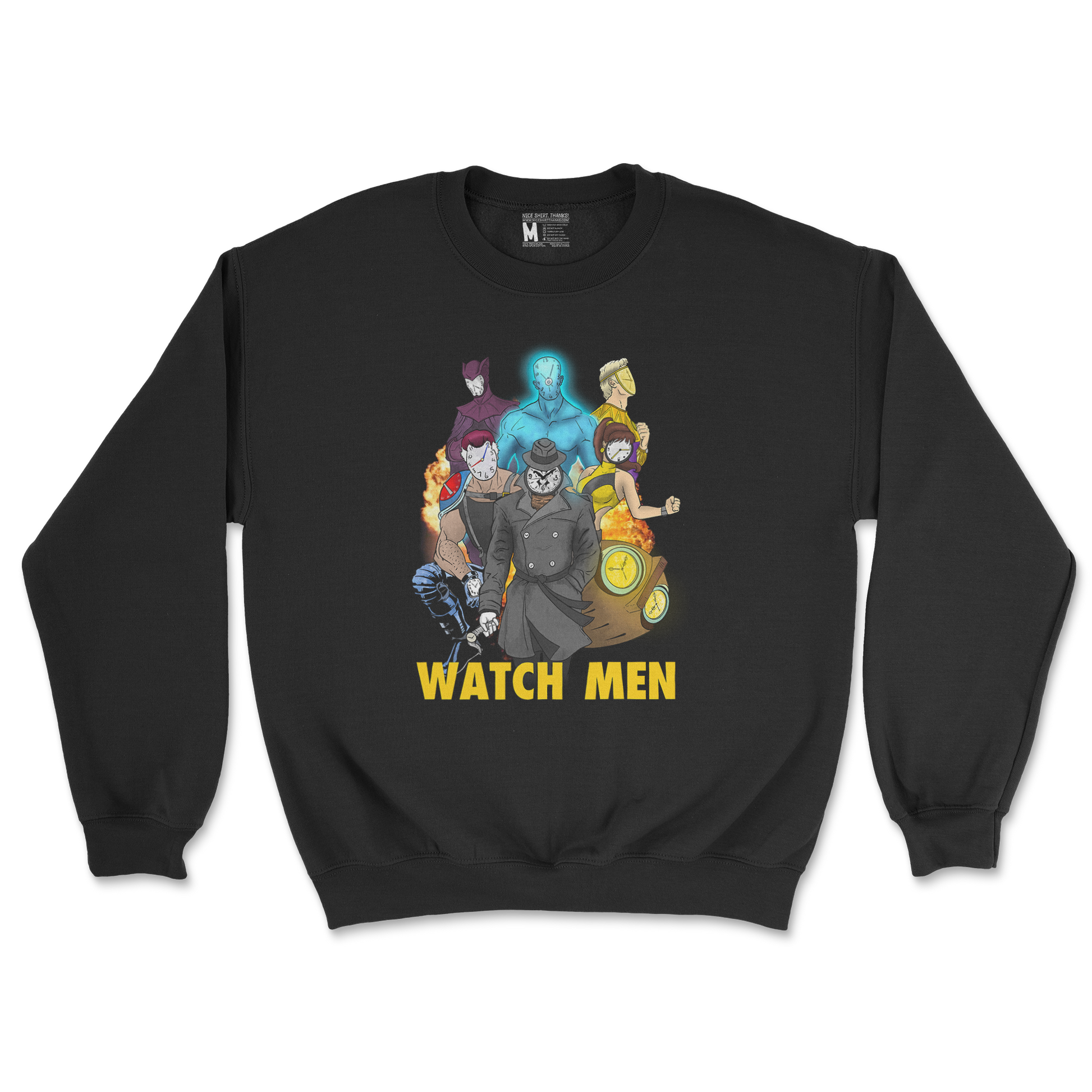 Gildan SoftStyle Crew Neck Watch Men in Black