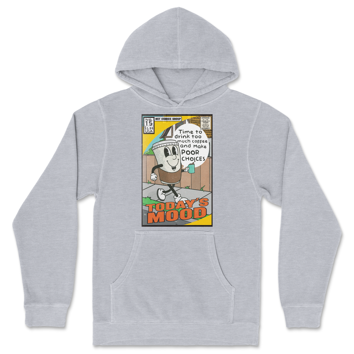 Independent Clothing Co. Hoodie Today's Mood in Grey-Heather