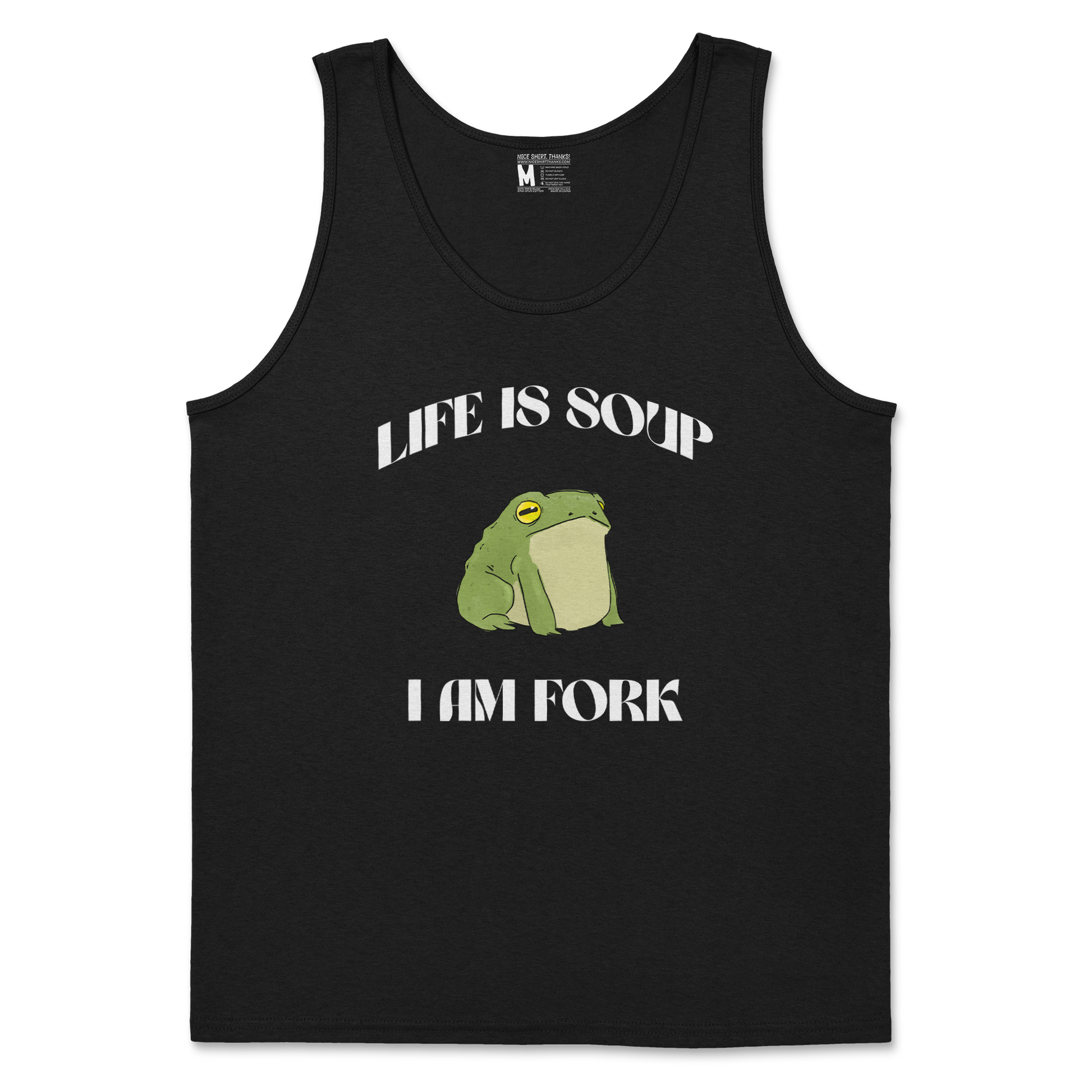 Gildan SoftStyle Tank Top Life is Soup in Black