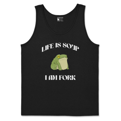 Gildan SoftStyle Tank Top Life is Soup in Black