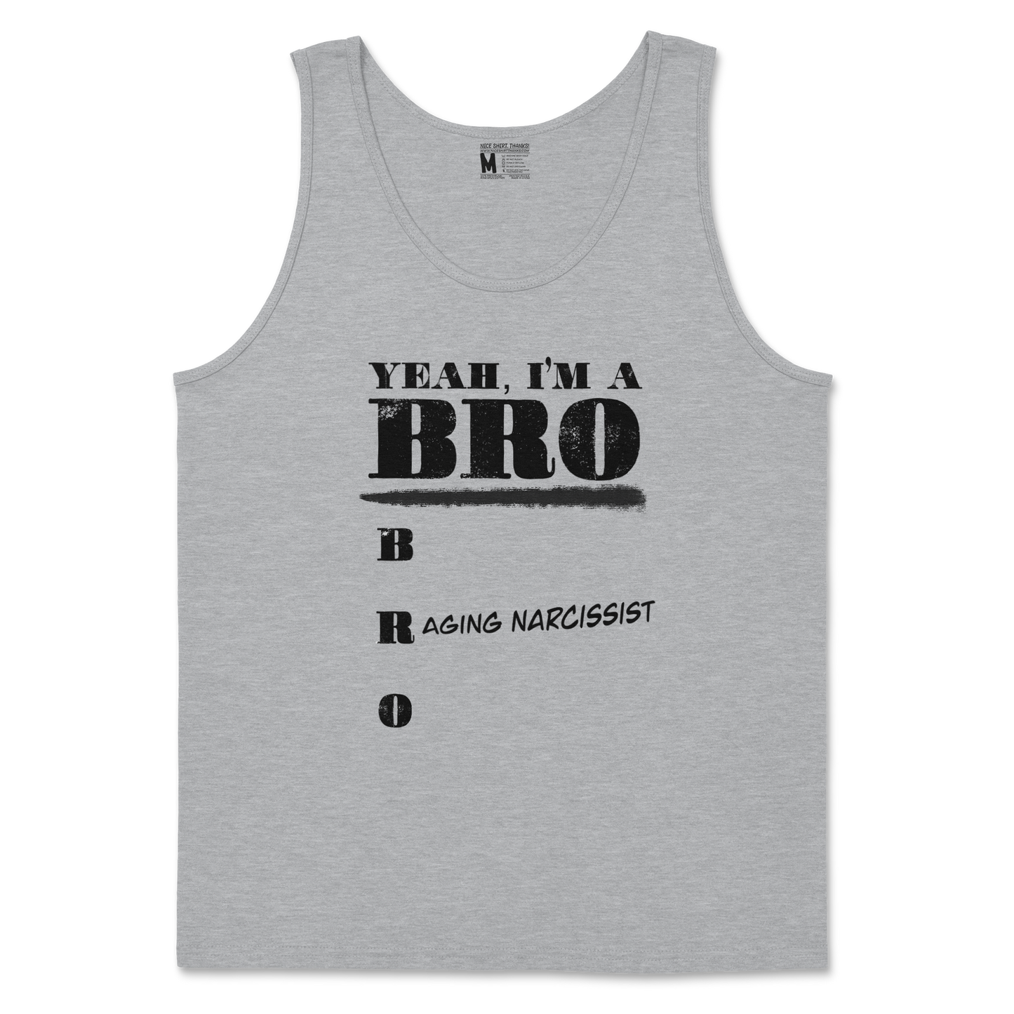 Gildan SoftStyle Tank Top Im Your Bro in Sports Grey