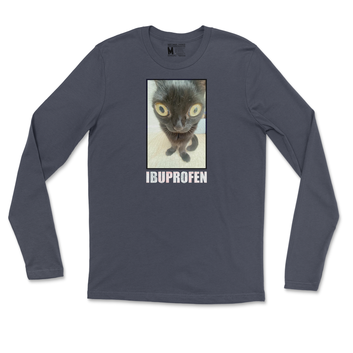 Gildan SoftStyle Long Sleeve Ibuprofen  in Navy