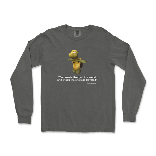 Comfort Colors Long Sleeve Robert Frost Quote in Pepper