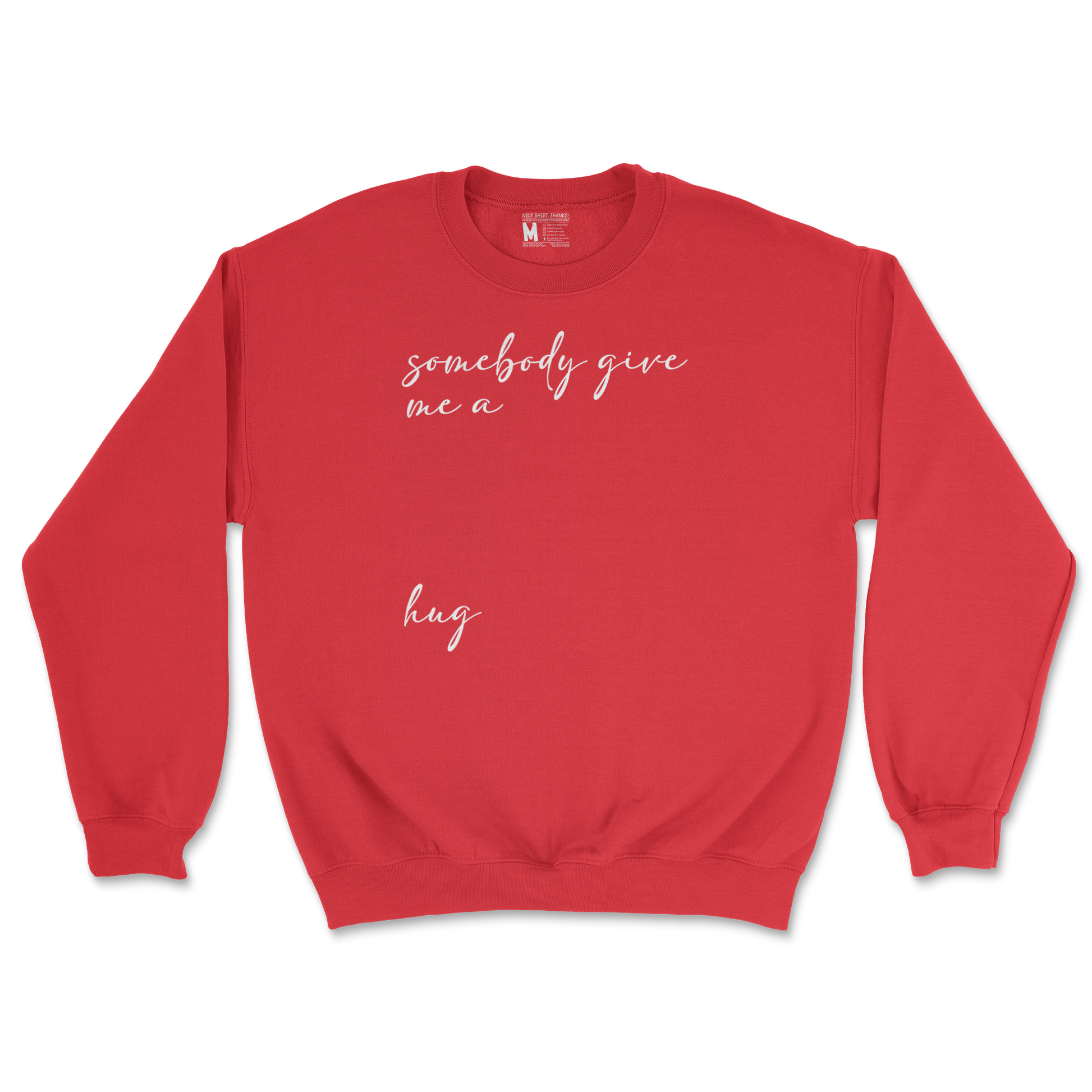 Gildan SoftStyle Crew Neck Hug Me in Red