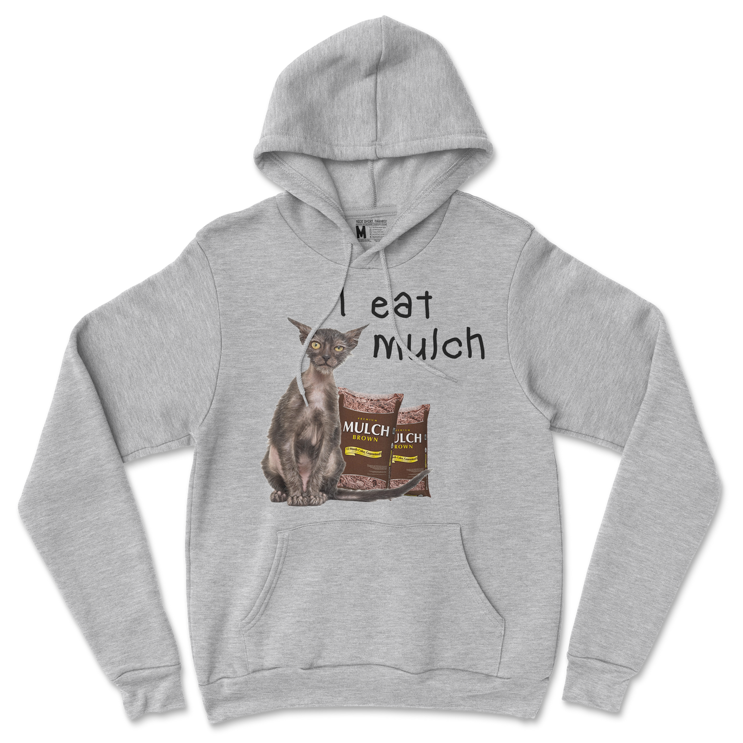 Gildan SoftStyle Hoodie I Eat Mulch in Sports Grey