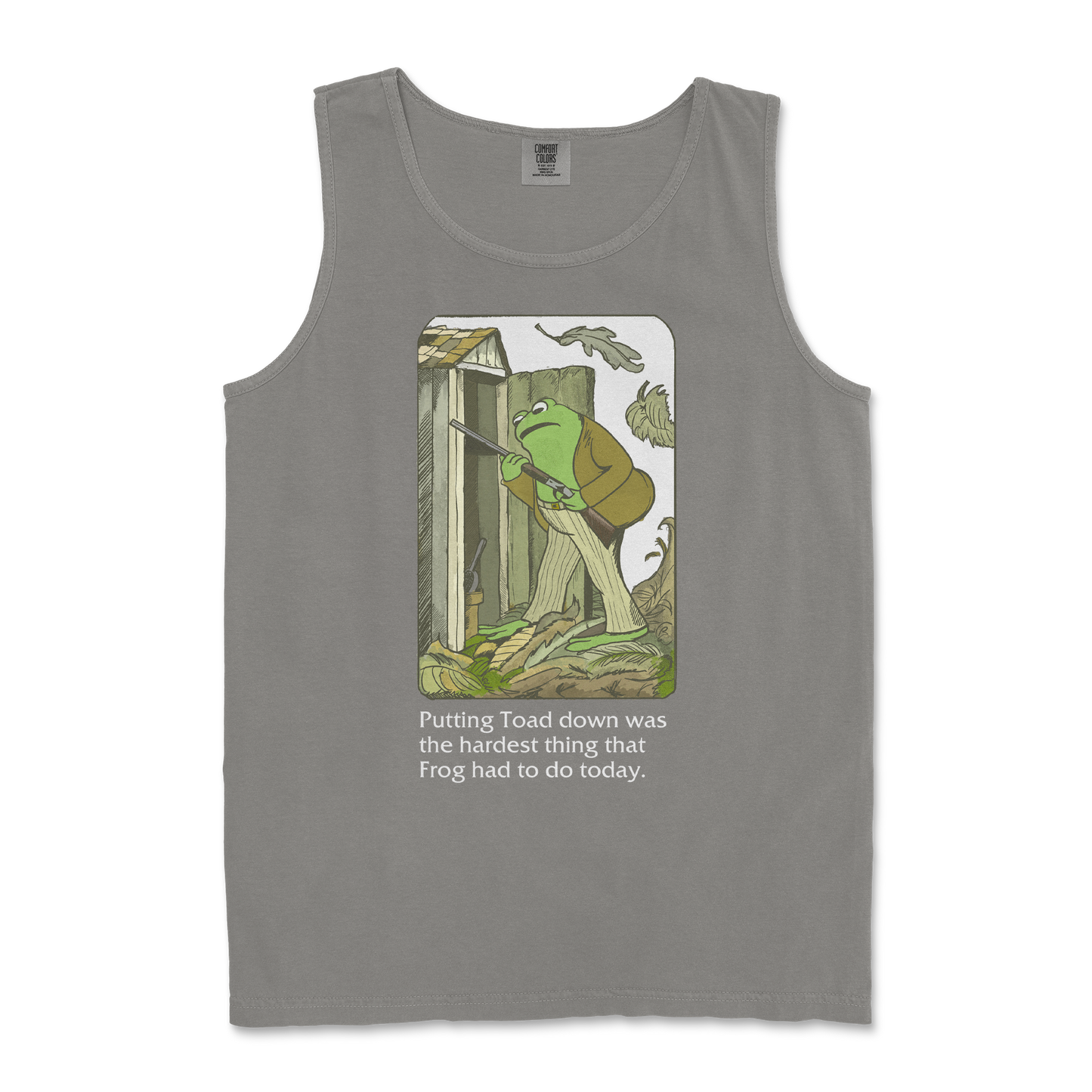 Comfort Colors Tank Top Frog and Toad  in Grey