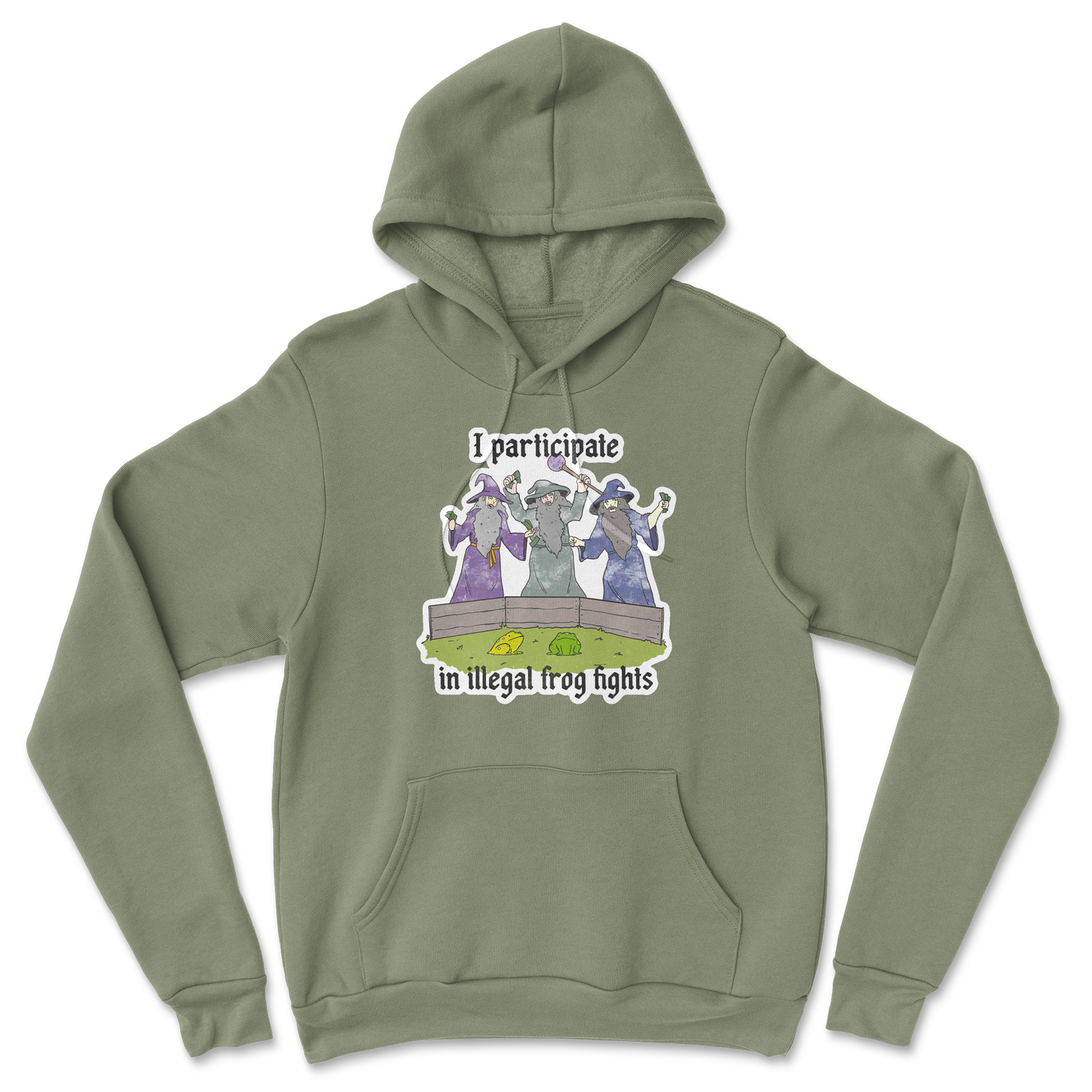 The Nice Shirt Hoodie Wizard Activities  in Military-Green