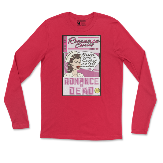 Gildan SoftStyle Long Sleeve Romance is Dead in Red