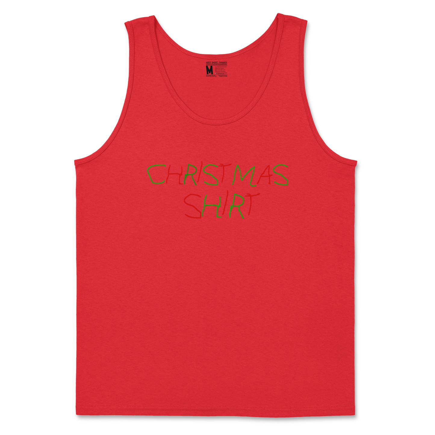 Gildan SoftStyle Tank Top Christmas Shirt in Red